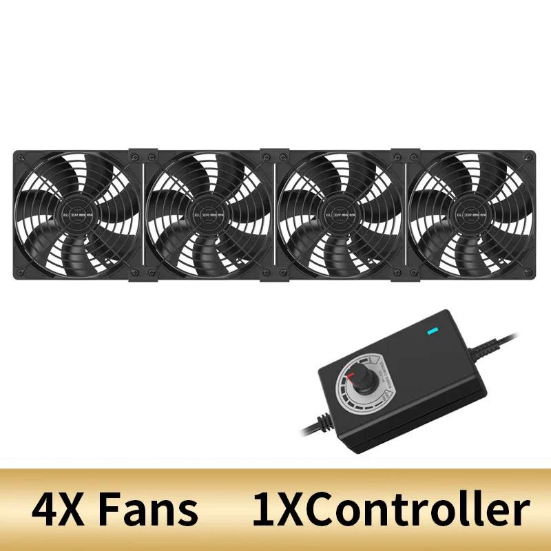 12 см высокоскоростной большой объем воздуха 3000 об/мин Btc майнинг машина рабочая станция шкаф 12v вентилятор серверный корпус система охлаждения комплект вентиляторов