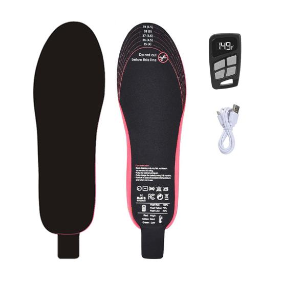 Подогреваемые стельки с дистанционным управлением, 3 регулируемые температуры, быстрый нагрев, безопасные в использовании, перезаряжаемые, подогреваемые стельки для занятий спортом на открытом воздухе