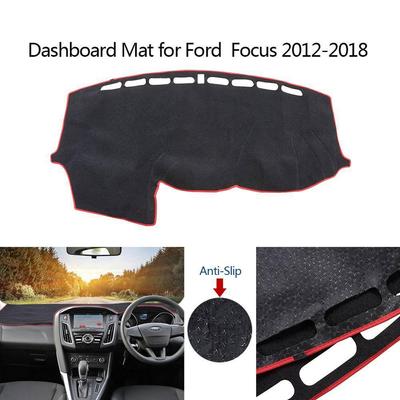 Накладка на приборную панель Коврик для приборной панели Подходит для Ford Focus MK3 2013-2018 LHD RHD Красная отделка