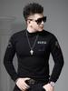 European-Style Spring and Autumn Half-Turtleneck Sweater for Men, 2026 New Trendy Brand Bear Print Men's Pullover Long-Sleeve Knitwear