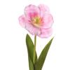 Искусственный открывающийся тюльпан со стеблем. Реалистичный искусственный шелковый цветок. Стол для домашнего офиса. Центральная часть. Ветка искусственного цветка. Цветочная композиция.