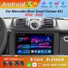 Android 14 Car Radio Multimedia Player for Mercedes Benz Smart Fortwo 451 2010 - 2015 GPS Navigation WiFi HD Screen Auto Tools
