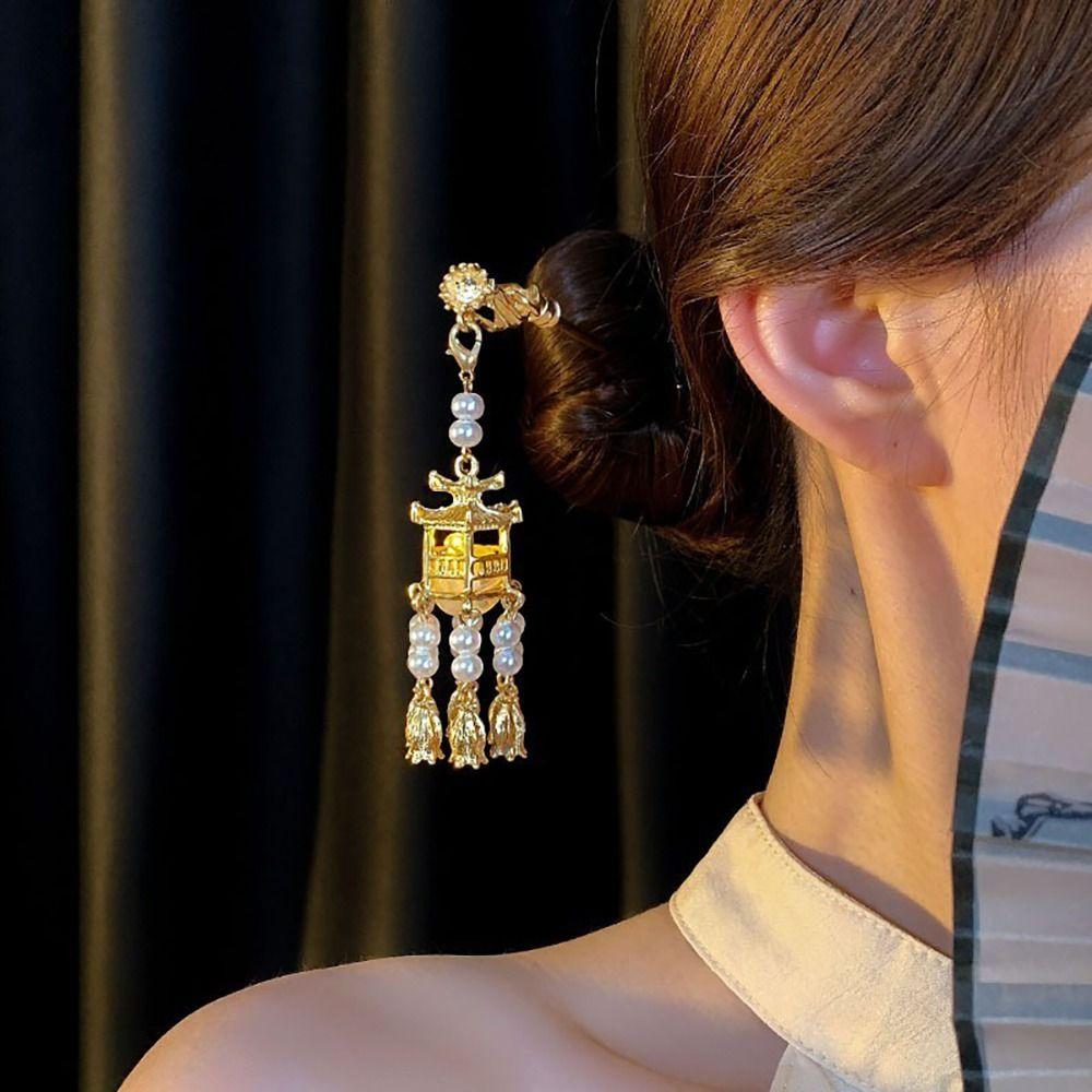 1 шт., палочка для волос в древнем стиле, вставка для волос в китайском стиле, высококачественная шпилька-фонарь в форме лотоса для женщин