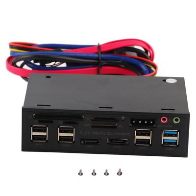 5,25-дюймовая передняя панель медиа-панели USB3.02.0 HUB eSATA SATA o Multi Card Reader