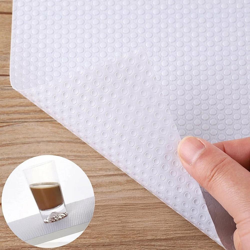 Anti-slip mat, white, flexible, strong, for kitchen, garage, drawers, 300x50cm