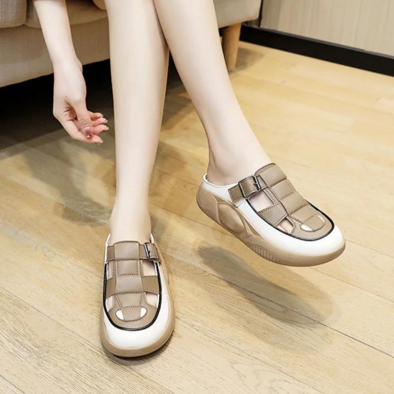 Fashion Soft and Comfortable Women's Platform Slippers 2024 Summer Classic Style Outdoor Fashion Casual Sports Sandals Zapatos De Mujer