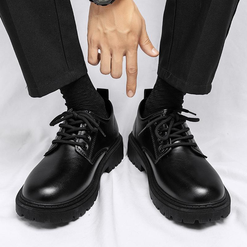 Business Leather Shoes Men's New Summer Youth Student Platform Suit Men's Casual Trendy Shoes