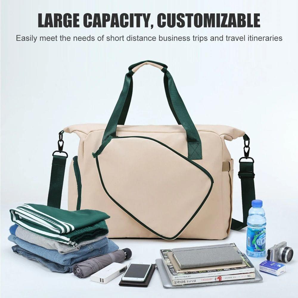 Nylon Pickleball Racket Shoulder Bag Large Capacity Pickleball Handbag  Outdoor Sports