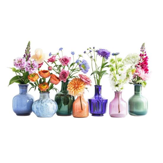 Colorful Floral Window Sticker Removable Flower Window Clings Waterproof Static Window Decal for Home Office Bedroom Bathroom Decor