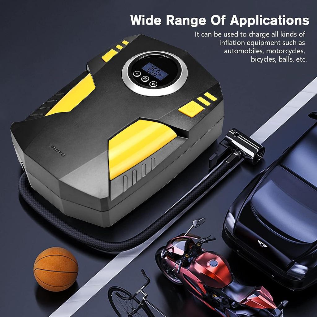 Tire Inflator Digital Portable Air Compressor for Car Tires,12V DC Car Tire Pump 100PSI Car Pump, Mounted Air Pump Electric Air Pump