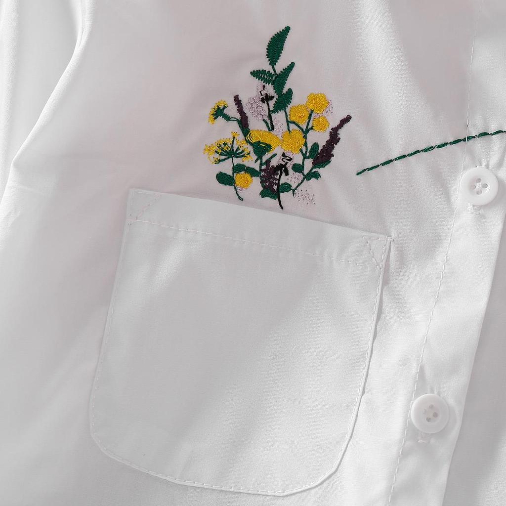 Школьная рубашка для подростков, блузка для девочек, хлопковые топы, кружевная детская одежда с длинными рукавами, весенне-осенняя одежда для маленьких детей, 6, 7, 10, 14 лет