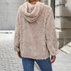 Women's Plush Fabric Long Sleeve Loose Hooded Pullover Sweatshir