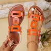Женские сандалии 2025 Лето Новые Удобные Туфли для Женщин Простые Сандалии-гладиаторы с Открытым Носком Пляжные Плоские Сандалии Модные Римские Плоские Сандалии