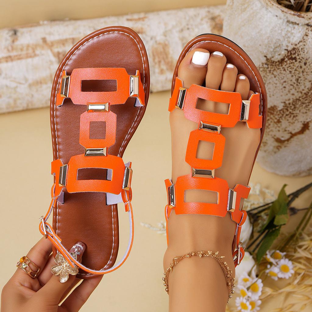 Женские сандалии 2025 Лето Новые Удобные Туфли для Женщин Простые Сандалии-гладиаторы с Открытым Носком Пляжные Плоские Сандалии Модные Римские Плоские Сандалии