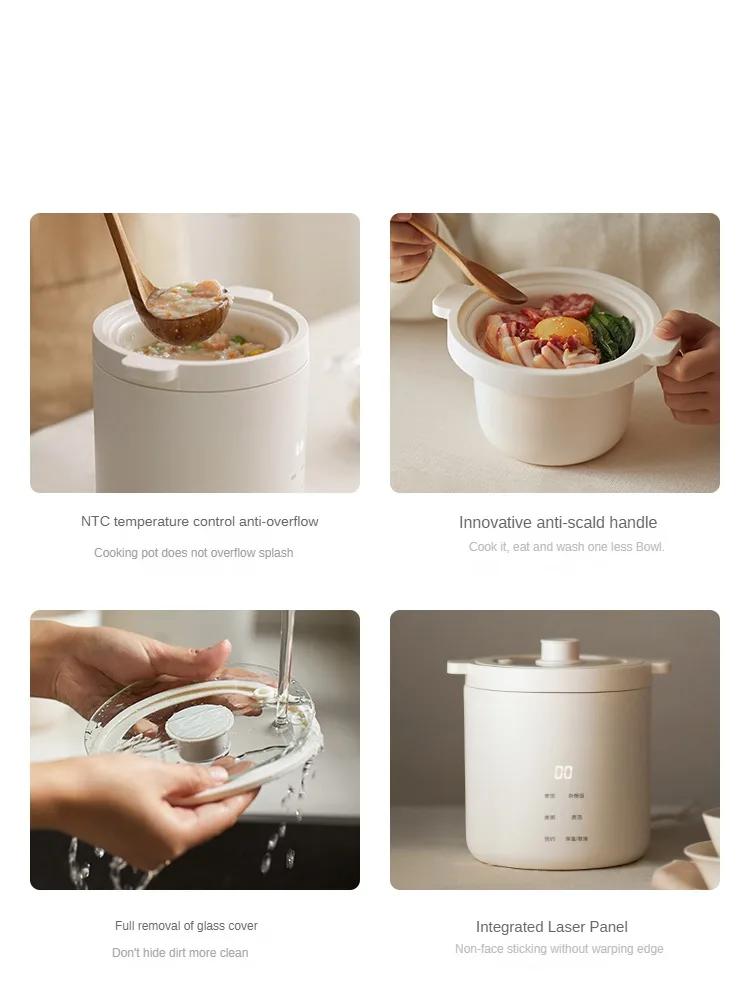 220 В 1200 мл Мини электрическая рисоварка бытовая керамическая мультиварка портативная мультиварка для 1 человека