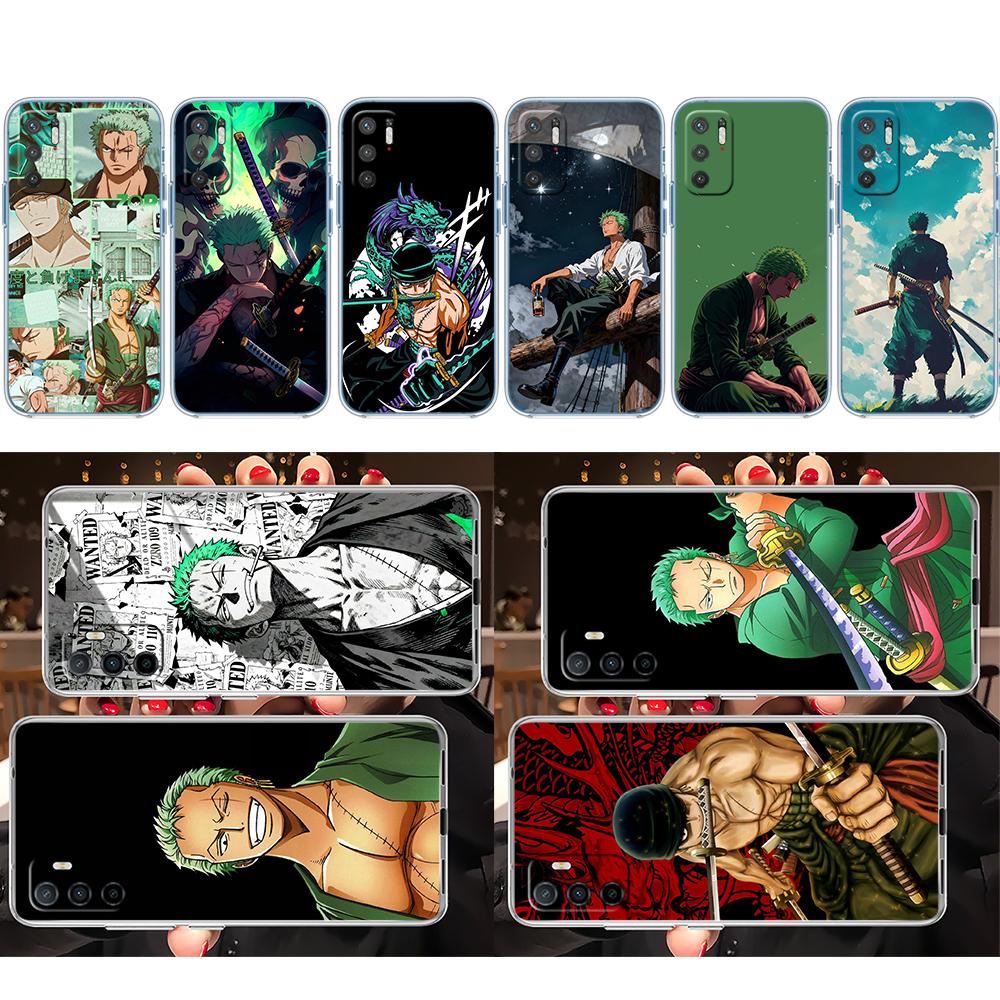 One Piece Zoro Soft Shell Transparent Phone Case for Motorola Moto G7 G8 G9 G84 G85 G73 G24 G15 Z2 Play Power Plus