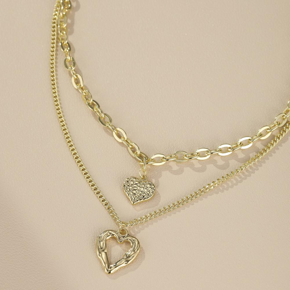 Элегантное ожерелье в виде сердца с крыльями ангела для женщин, модные золотые и серебряные украшения