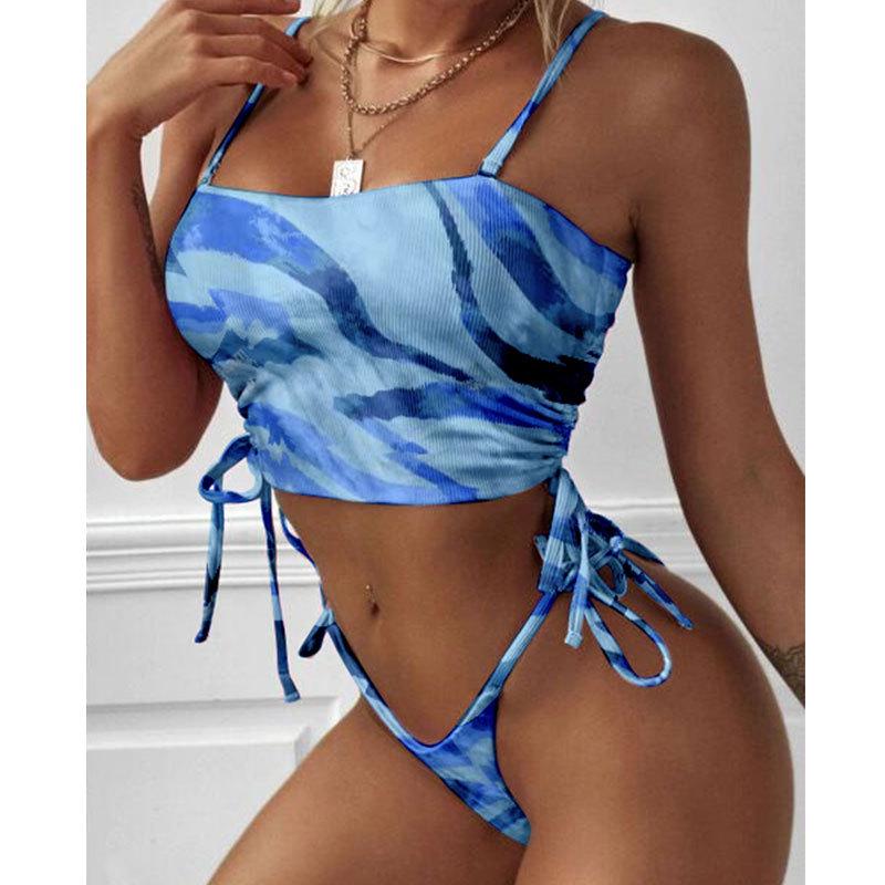 2024 Gradient Print Split Bikini - Sexy European & American Style Swimwear for Women