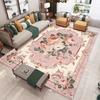 Luxurious Vintage Floral Print Area Rug Non-Slip Machine Washable Floor Mat for Living Room Bedroom Office Decor Washable Carpet