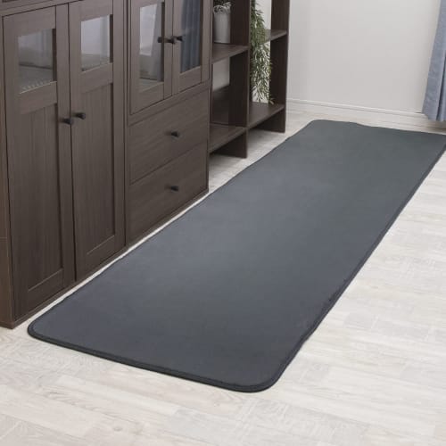 Freely Kitchen Mat, Doormat, Washable, Non-Slip, Microfiber (Solid, Dark Gray, 65*240cm)