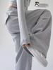 Women's 2025 Gray Wide-Leg Sweatpants - Spring/Autumn Casual, Straight-Leg Style