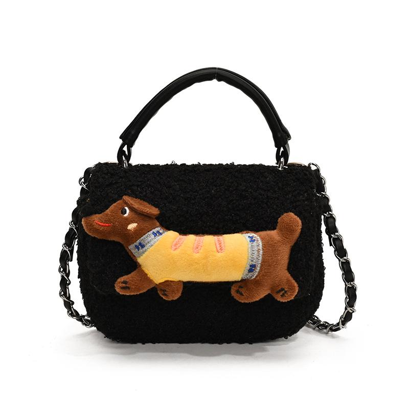 Новая модная красивая меховая женская универсальная маленькая квадратная сумка-мессенджер через плечо