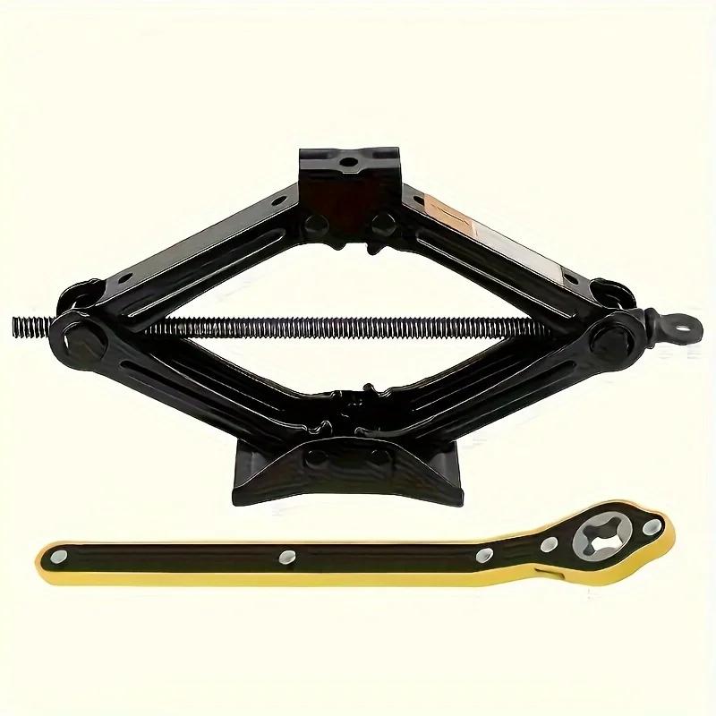 1 Комплект 1 Тонна Складной Автомобильный Домкрат Ручной Горизонтальный Тип 1 Тонна Автомобильный Домкрат Инструмент для Ремонта Автомобильных Шин