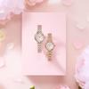Женские кварцевые часы Seiko Lukia SSWA002 Корпус с бриллиантом, выращенным в лаборатории, Хрустальное стекло Серебристый и шелковисто-розовый циферблат цвета слоновой кости Нержавеющая сталь
