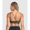 Gymshark Спортивный бюстгальтер на одно плечо, утяжеленный, зеленый B8a5y Ecrv