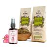 Nat Habit Ready-To-Apply Henna Paste & Flora Jal - Gulab Jal Toner for Pore Refining - The Ideal Combo for Hair Deep Conditioning (Combo Pack of 3)