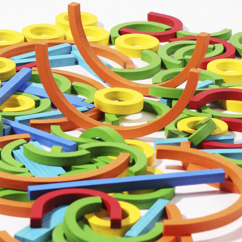 Wooden Creative Sticks And Rings Puzzle Intelligence Game Montessori Early Childhood Educational Toys For Children 3 Year Old