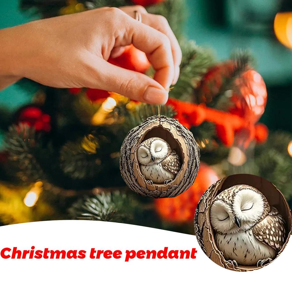 2D Акриловое Рождественское Украшение Животное Рождественская Елка Подвеска