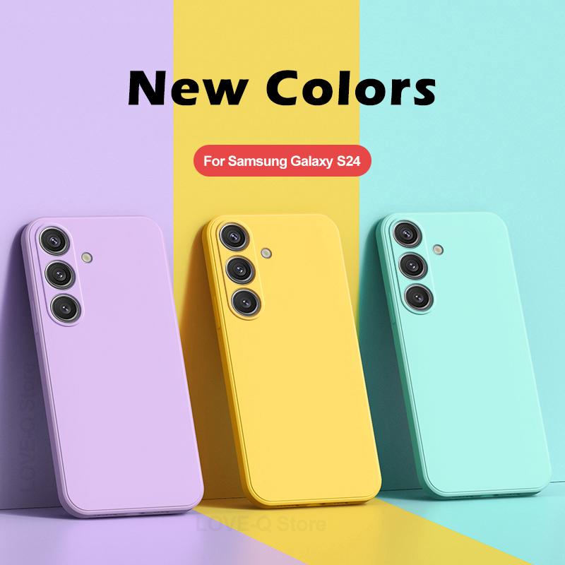 Чехол S24 S23 Ultra Plus, жидкий силиконовый чехол для телефона Samsung Galaxy S24 S23 S22 S 24 Ultra Plus S23Ultra S24Ultra, мягкий чехол