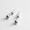 Punk Spike Cone Tip Round Ball Men Piercing Earrings Titanium Steel Fashion Jewelry Ear Stud