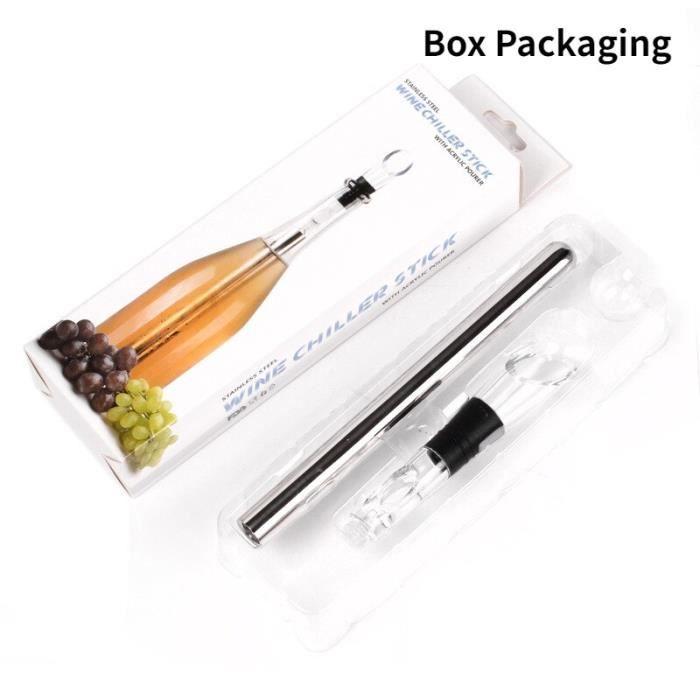 Box Packaging 2-in-1 Stainless Steel Wine Cooler, Bar Accessories, Red Wine Aerator