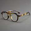 KAMMPT Vintage Round Glasses Men Fashion Tortoiseshell Rim Optical Frames Women New Trendy Retro Blue Light Blocking Eyeglasses
