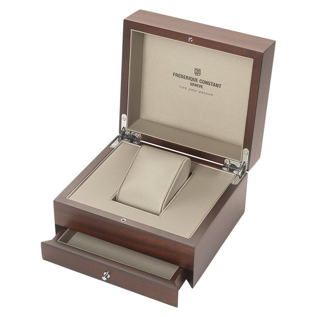 [FREDERIQUE CONSTANT] Classics Date Manufacture 40mm Silver Dial Black Leather Strap Automatic Men's Watch (FC-706S3H6)