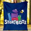 StoryBots Theme Printed Blanket - Perfect for Couch, Bed, Travel & Outdoor Use | Machine Washable, Cozy & Durable.