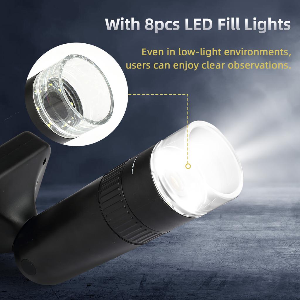 Handheld Digital Microscope for Adults 1000X Magnification Portable Microscope for Kids 2.0 Inch