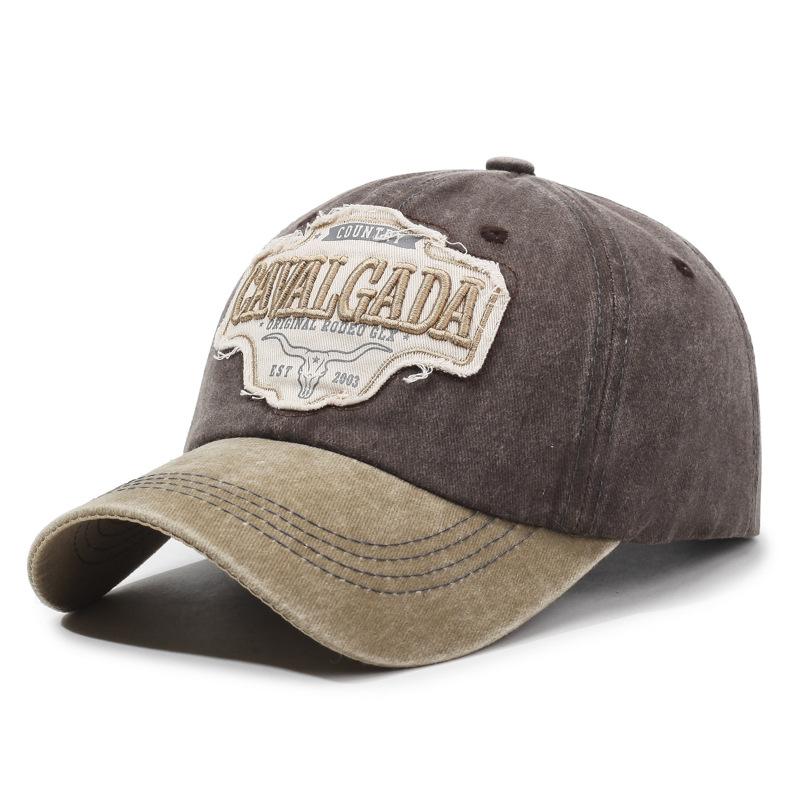 American Retro Washed Soft Top Embroidered Baseball Cap Female Face Small Sun Hat Street Casual Cap Male