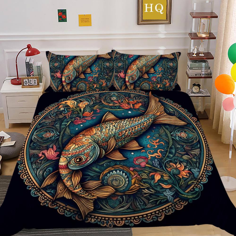 Printed Bedding Suit Mandala Home Textiles Luxury Bedding Sets Queen Size Fashion Microfiber Duvet Cover Sets