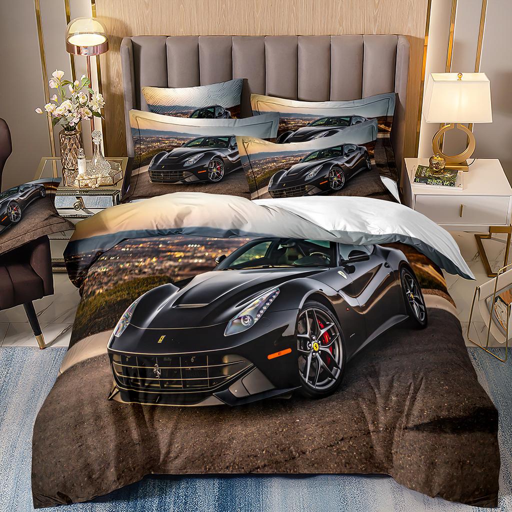 Sports Car Bedding 3D Digital Printing Two-Piece Quilt Set Three-Piece Home Textile