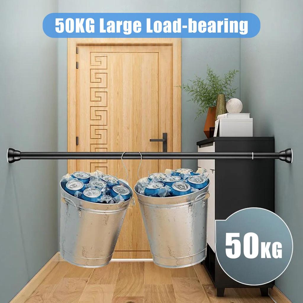 Нескользящий пружинный карниз для штор от 20 до 32 дюймов, расширяемый карниз без сверления, без ржавчины, подвесной столб для ванной комнаты для окон или душевой комнаты