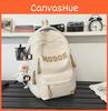Large Capacity Student Backpack With Letter Embroidery Design For Daily School