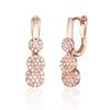 CRANNE Серьги-подвески с круглым камнем 14K GF One-Touch C24EGF206