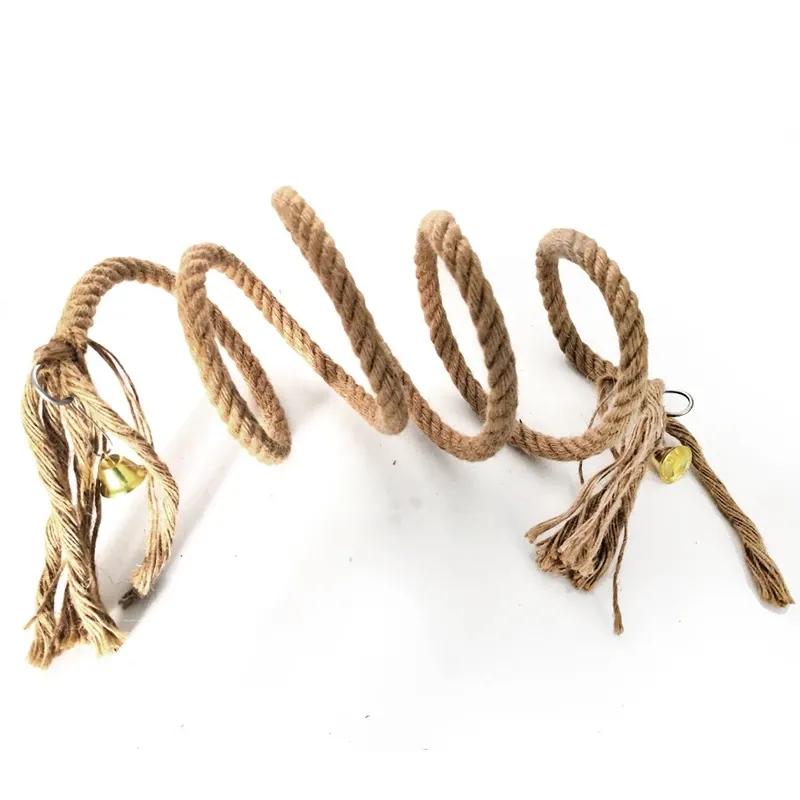100/150/200 cm Parrot Toys Pet Standing Rope Bird Cage Decoration Climbing Toy Chewing Rope Parrot Bird Cage Toys Rope Bell