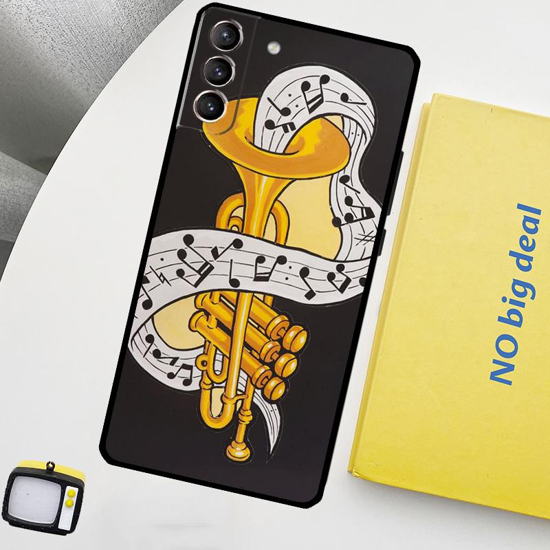 Чехол для скрипки и пианино для Samsung Galaxy S23 Ultra S22 S21 S20 FE Note 20 Ultra S8 S9 S10 Note 10 Plus