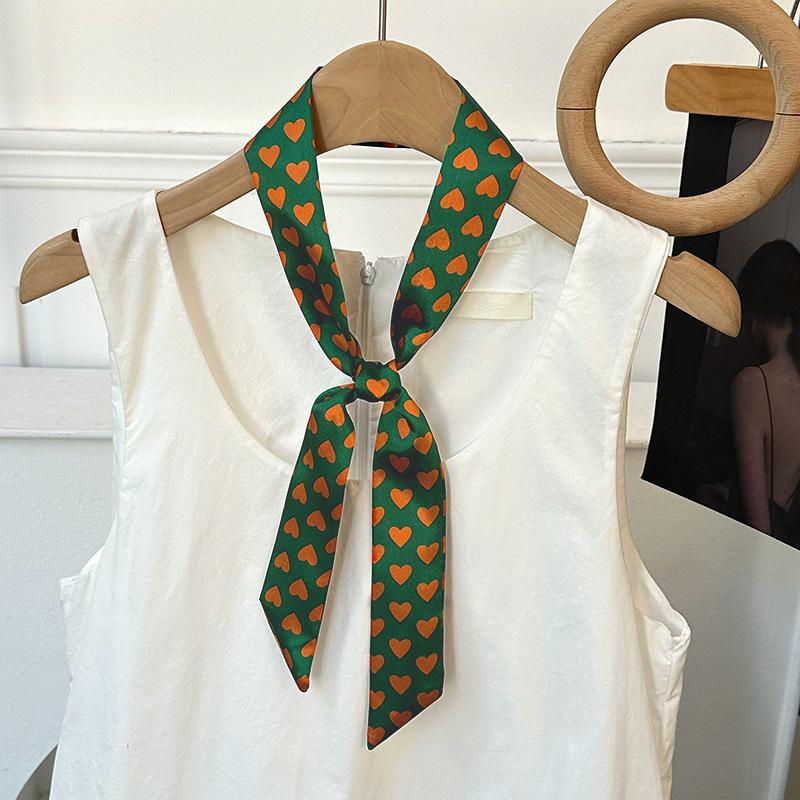 Long Silk Scarf, High-end Neck Scarf, New Multi-functional Silk Scarf, Bag Wrapping, Headscarf, Headband, Tied Hair Belt.