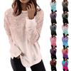 Women's Casual Fashion Print Long Sleeve Round Neck Pullover Top