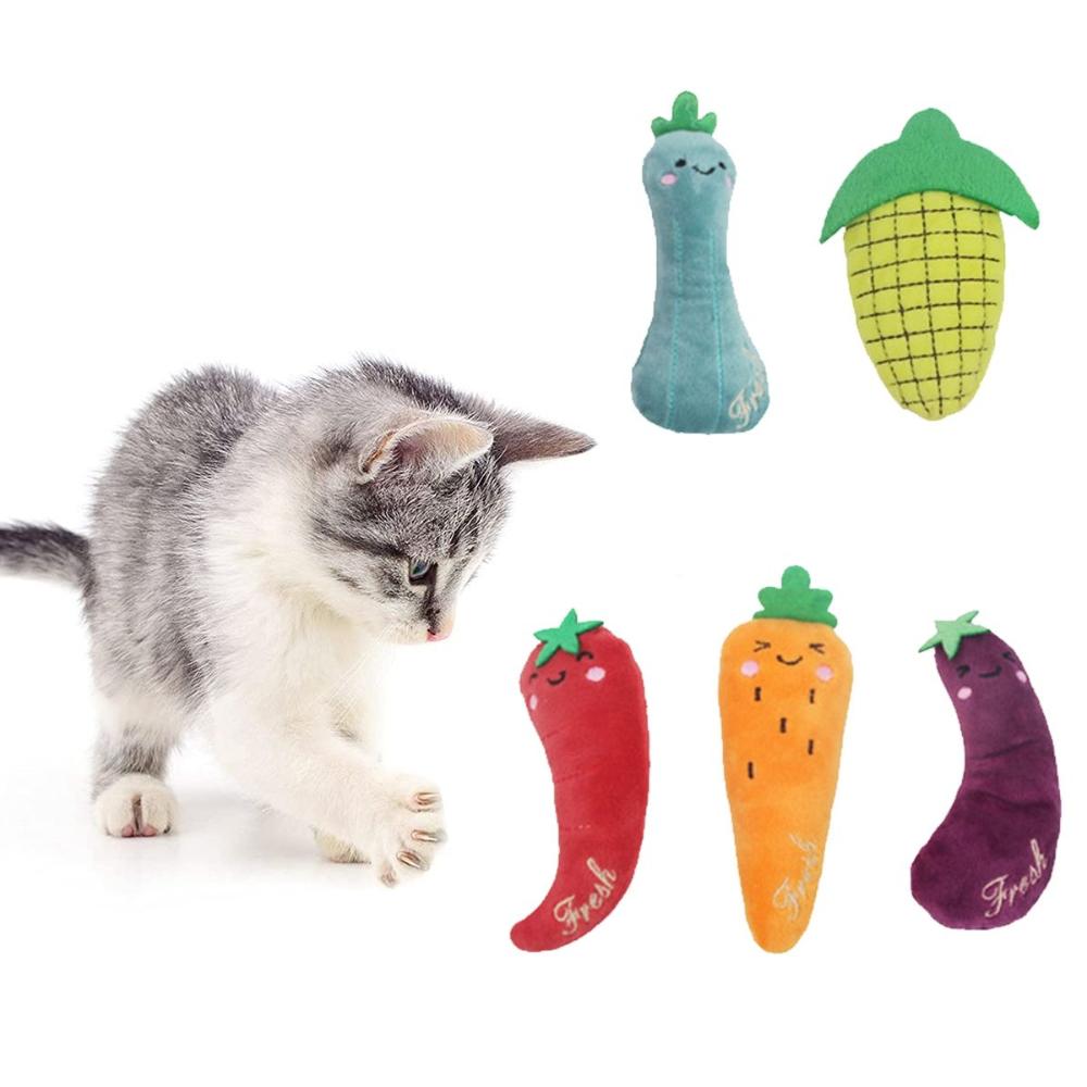Kitten Chewing Interactive Indoor Funny Farm Theme Chew  Cat Mint  Catnip Pillows Teeth Bite